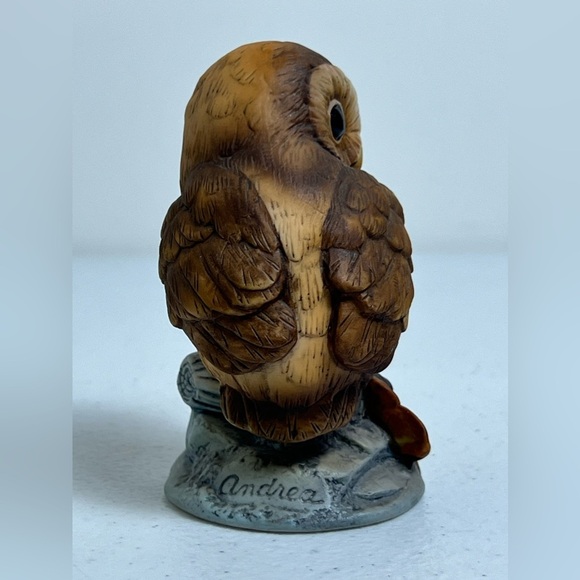 Vintage Andrea by Sadek Owl Figurine #6350 Made in Japan Signed Tags - Picture 2 of 11
